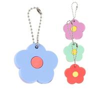 LALADEFIEE 4pièces Protections Clés PVC Souples Fleurs Colorées Ensemble Housses Protectrices Mignonnes Et Flexibles pour Identification Facile Et Organisation des Clés Maison