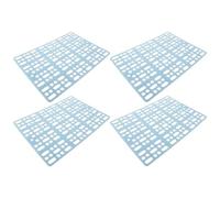 LALADEFIEE 4pièces Tapis Plastique pour Cage de Lapin Coussinets Antidérapants de Lapin Tapis Confortables et Respirants pour Intérieur de Cage Protection Contre Fils Rigides Couleur Bleu