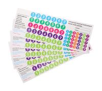 LALADEFIEE 5 Pièces 5 Autocollants Amovibles pour Notes de Musique Flûte de Pan 18/16 Tubes, Étiquettes pour Doigté Précis, Papier Pvc Résistant à L'humidité, Apprentissage Musical pour