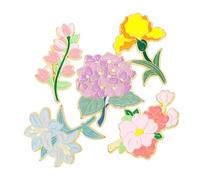 LALADEFIEE 5 pièces Broche Fleur Femme Lot de Pins Métal Floral Élégant Accessoire Mode pour Vêtements
