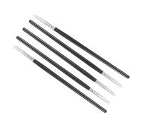 LALADEFIEE 5 pièces Kit Stylos Sculpture Ongles Silicone Noir pour Nail Art Effet Modelage et Gravure Accessoires Manucure Professionnels et Formation à Domicile