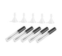 LALADEFIEE 5 pièces Tube Mascara Vide avec Brosse Applicatrice et Entonnoirs Set pour Maquillage des Yeux Flacon Transparent avec Bouchon Noir pour Crème Cils et Huile de DIY