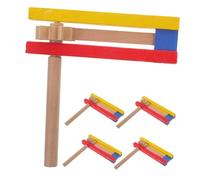 LALADEFIEE 5 Pièces Wooden Spinning Ratchet Noise Makers Set Traditional Handheld Grogger for Birthday Parties Sports Events and Family Gatherings Vibrant Sound Versatile Play