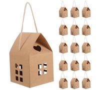 LALADEFIEE 50 Boîtes à Dragées en Carton Kraft de Petite Maison, Contenant à Bonbons pour Présents D'invités, 50 Pièces, pour Mariage, Fêtes et Événements Spéciaux