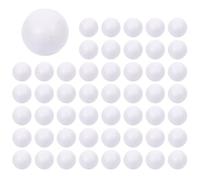 LALADEFIEE 50 Boules Blanches en Polystyrène Rondes de 6cm, 50 Pièces, Solides, Faciles à Couper Épingler, pour Décoration de Table Mariage et Occasions Festives