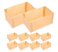 LALADEFIEE 50 Moules à Jetables en Papier Sulfurisé Naturel Kraft, Antiadhésifs et Petits Formats, pour Pâtisserie, Cuisson au Four et Emballage, Lot de 50 Pièces