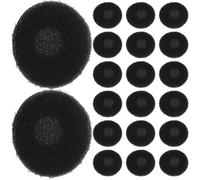 LALADEFIEE 50pcs Housses D'écouteurs en Éponge Noire 15mm Coussinets Oreille de Rechange Résistants à l'usure pour Casque Audio Confort et Protection