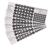 LALADEFIEE 5pièces Flûte de Pan Autocollants Notes Musique Kit de Étiquettes Adhésives pour Identification Notes Flûte Traversière Compatible Tubes