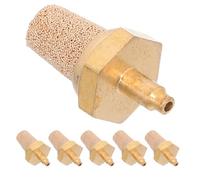 LALADEFIEE 6 Pièces Cuivre pour Machine à avec Silencieux Laiton Réducteur de Bruit et Buse pour Huile Accessoires pour Systèmes Pneumatiques de Scène