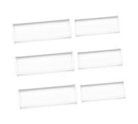LALADEFIEE 6 Pièces Guitar Slide Ring Set Transparent Glass For Electric Acoustic Bass Guitar Stable Grip Finger Sliders For Blues Rock Jazz Performance