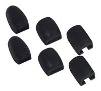 LALADEFIEE 6 pièces Housses de Protection Silicone pour Touches Latérales de Saxophone Coussinets de Rehaussement Accessoires pour Instruments à Vent Faciles à Nettoyer Noir