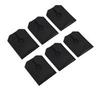 LALADEFIEE 6 Pièces Lot de 6 Protège-têtes de Rasoir en Cuir Pu Noir, Étuis Compacts et Sécurisés pour Rasoirs Manuels, Accessoires de Voyage Pratiques pour Protection Optimale des Lames,