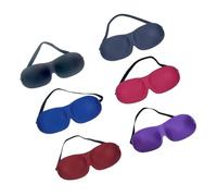 LALADEFIEE 6 pièces Masque de Sommeil sans Nez Occultant et Confortable Voyage et Maison Noir Bleu Cyan Rose Rouge