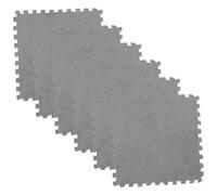 LALADEFIEE 6 pièces Tapis de Sol Mousse EVA Gris Tapis Puzzle Interlockant Doux et Portable pour Jeux et Eveil Epais Antidérapant pour Aire de Jeu et Protection du Sol