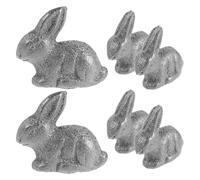 LALADEFIEE 6 Pièces Ustensile Cuisine en Fer Lapin de Fer pour Anémie Argenté, Réutilisable, Portable, pour Cuisson, Mijotage et Infusion, Véganes et Femmes Enceintes