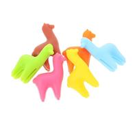 LALADEFIEE 6pcs Breloques pour Verres à Vin en Silicone Forme Créative D'animal, Marqueurs Réutilisables Faciles à Nettoyer pour Fête et Réception