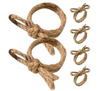 LALADEFIEE 6pcs Ronds de Serviette en Corde Rustiques Noeud Créatif, Décorations de Table Mariage Élégantes, Usage Polyvalent pour Fêtes Champêtres et Repas en Famille