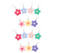 LALADEFIEE 7 paires Boucles Oreilles Fleurs Pendantes Colorées Légères pour Femmes Élégantes Mode Quotidienne et Occasions Spéciales Couleur Aléatoire Couleur Aléatoire