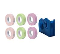 LALADEFIEE 7 pièces Ruban pour Extensions de Cils avec Coupeur Adhésif Respirant PE Non Tissé Patchs Isolation pour Maquillage et Séparation des Cils Accessoire Pratique pour Professionnels