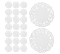 LALADEFIEE 700 Pièces Napperons Papier Dentelle Rond pour Gâteaux Desserts Fêtes Mariages Buffet Décoratifs Absorbants Jetables