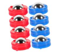 LALADEFIEE 8 pièces Billes de Roulement pour Jeu de Table Multifonction Boules Acier et Plastique Robustes Palets de Soccer de Table pour Jeux de Société Bleues Rouges