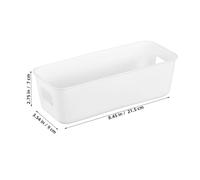 LALADEFIEE 8 pièces Boîte Rangement Plastique Multifonction Panier Organisation Sous Évier Salle de Bain Caisse Rectangulaire Légère et Résistante pour Cuisine et Bureau