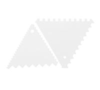 LALADEFIEE 8 pièces Grattoirs à Gâteau Plastique avec Dents Fines et Carrées Spatules Triangle Multifonctions pour Décoration Lissage Crème Au Beurre et Pâtisserie Ustensiles de Cuisine