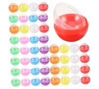 LALADEFIEE 80 pièces Boules Transparentes Vides PVC pour Distributeur de Capsules et Machines à Griffe Résistantes et Réutilisables pour Jouets Fêtes et Bricolage