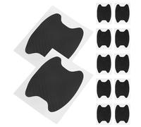LALADEFIEE 80 Pièces Lot de Films Protecteurs pour Poignée de Porte Voiture Fibre de Noire Anti-Rayures Faciles à Installer Protection pour Carrosserie