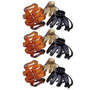 LALADEFIEE 9 pièces pince à cheveux pieuvre, barrette à cheveux en forme de requin en plastique, petite pince cheveux octopus, antidérapante 6 cm, pour coiffure quotidienne et événements