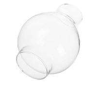 LALADEFIEE Abat-jour en Verre Soufflé Rond, Abat-jour de Rechange Coupe-vent pour Lampe à Huile, Globe Transparent pour Lampe à Pétrole Ancienne, Accessoire D’éclairage Vintage, Usage