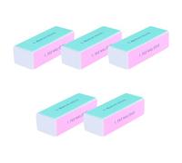 LALADEFIEE Accessoires Nail Art 5 Pcs Limes à Ongles en Éponge à 4 Faces Outils de Manucure et Pédicure Bloc Polisseur Ongles pour Soin des Cuticules