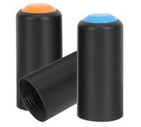 LALADEFIEE Accessoires pour Microphones 3 Pièces Housses de Protection Batterie Micro Plastiques Robustes, Compatibles Pgx2/Slx2/Pg58, Capuchons Colorés Noir, Orange, Bleu, Idéals pour