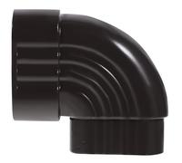 LALADEFIEE Adaptateur D'évacuation de Gouttière à 90 Degrés en Alliage D'aluminium Noir, Accessoire Carré Résistant à L'oxydation pour Guide D'eau de Pluie