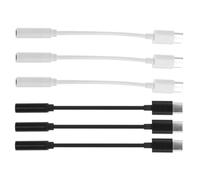 LALADEFIEE Adaptateur USB-C vers Prise Casque 3,5 MM, Pack de 6 Convertisseurs Audio en Plastique, pour Écouteurs Type-C, Adapté Bureau Loisirs