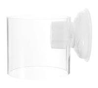 LALADEFIEE Anneau d'alimentation Flottant Prévient la Dispersion de Nourriture en Acrylique pour Poissons avec Ventouse pour Nourrir Aliments en Flocons et Flottants