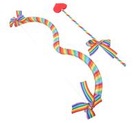 LALADEFIEE Arc et Flèche de Cupidon Arc de Croissant Couleur Arc-en-Ciel pour Costume Saint-Valentin Accessoire Cosplay Garçon et Filles et Adultes Décoration Mariage Romantique