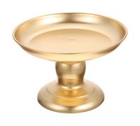 LALADEFIEE Assiette à Bonbons sur Pied 18.5X18.5X12.5 CM Coupe à Fruits en Métal Dorée pour Présentation de Desserts et Snacks en Intérieur et Commerce