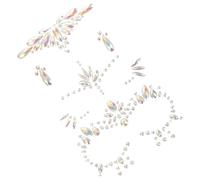 LALADEFIEE Autocollants Visage Lumineux en Strass Fluorescents 3 Feuilles sans Résidu pour Maquillage DIY Halloween Fête et Festival