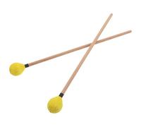 LALADEFIEE Baguettes de Percussion pour Xylophone Poignée Bois Érable Maillets Jaunes pour Marimba et Carillon Doux et Confortable pour Répétitions Scolaires Duo