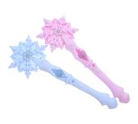 LALADEFIEE Baguettes Magiques Lumineuses Flocon de Neige, Lot de 2 Pièces Bleu et Rose, Fée pour Garçon et Filles, Accessoire Déguisement Princesse, Présent Anniversaire Fille, Spectacle