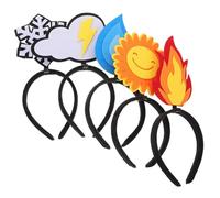 LALADEFIEE Bandeau de Fête en Feutrine Douce 5 Pièces Motifs Flamme