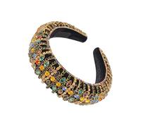 LALADEFIEE Bandeau Large Côtelé Vintage avec Strass pour Femmes Accessoire Coiffure Chic et Cadeau et Fête Plusieurs styles