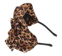 LALADEFIEE Bandeau Léopard pour Femme Large Noué en Tissu Respirant Serrage-Tête à Imprimé Animal Accessoire Cheveux Polyvalent pour Sport Sorties et Fête