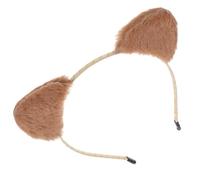 LALADEFIEE Bandeau Spa Oreilles de Chat en Peluche Douce Taille Unique Couleur Kaki Bandeau pour Se Laver le Visage Accessoire Confortable et Élastique pour Soins et Maquillage