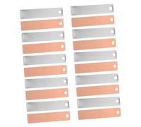 LALADEFIEE Bandes Cuivre et Zinc pour Expériences Batterie aux Fruits, 8 Paires Feuilles Électrodes Zinc et Cuivre, Matériaux Pédagogiques Scientifiques pour Apprentissage Électricité