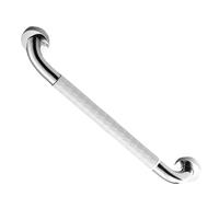 LALADEFIEE Barre d’appui antidérapante en acier inoxydable 40 cm blanche poignée de sécurité pratique pour personnes âgées et mobilité réduite installation murale pour toilettes et