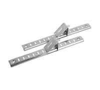 LALADEFIEE Barres de Support Réglables Lot de 2 en Acier Inoxydable Argenté Accessoires Robustes Cuisine, Installation Facile pour Garniture D'étagère de Réfrigérateur