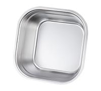 LALADEFIEE Bassine Inox Carrée Multifonction pour Cuisine Capacité Robuste et Facile à Nettoyer pour Laver Légumes Fruits et Service Buffet