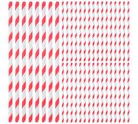 LALADEFIEE Bâtonnets en Papier Rayés Rouges pour Barbe à Papa - 100 Pièces 30 CM - Accessoires Jetables Alimentaires Compatibles Machines Automatiques - Fournitures pour Fêtes et Desserts